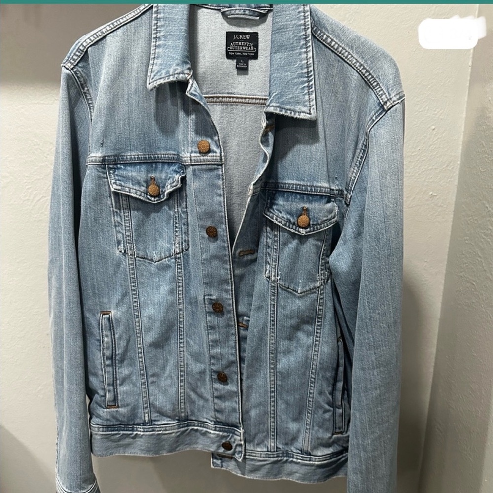 J. Crew| Men’s Light Blue Denim Jacket with Button Front